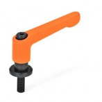GN307-Adjustable-hand-levers-Zinc-die-casting-with-threaded-stud-and-washer-OS-orange-RAL-2004-textured-finish.jpg
