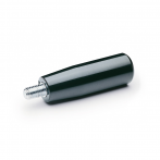 GN539-Fixed_Cylindrical_Handle__Black_Plastic_with_Steel__Zinc_Plated__Blue_Passivated_Spindle.png