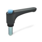 GN600-Flat-adjustable-hand-levers-with-releasing-button-plastic-threaded-stud-steel-DBL-Blue-RAL-5024-shiny-finish.jpg