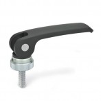 GN927-Clamping-levers-with-eccentrical-cam-with-threaded-stud-A-Plastic-contact-plate-with-setting-nut-B-black-RAL-9005.jpg